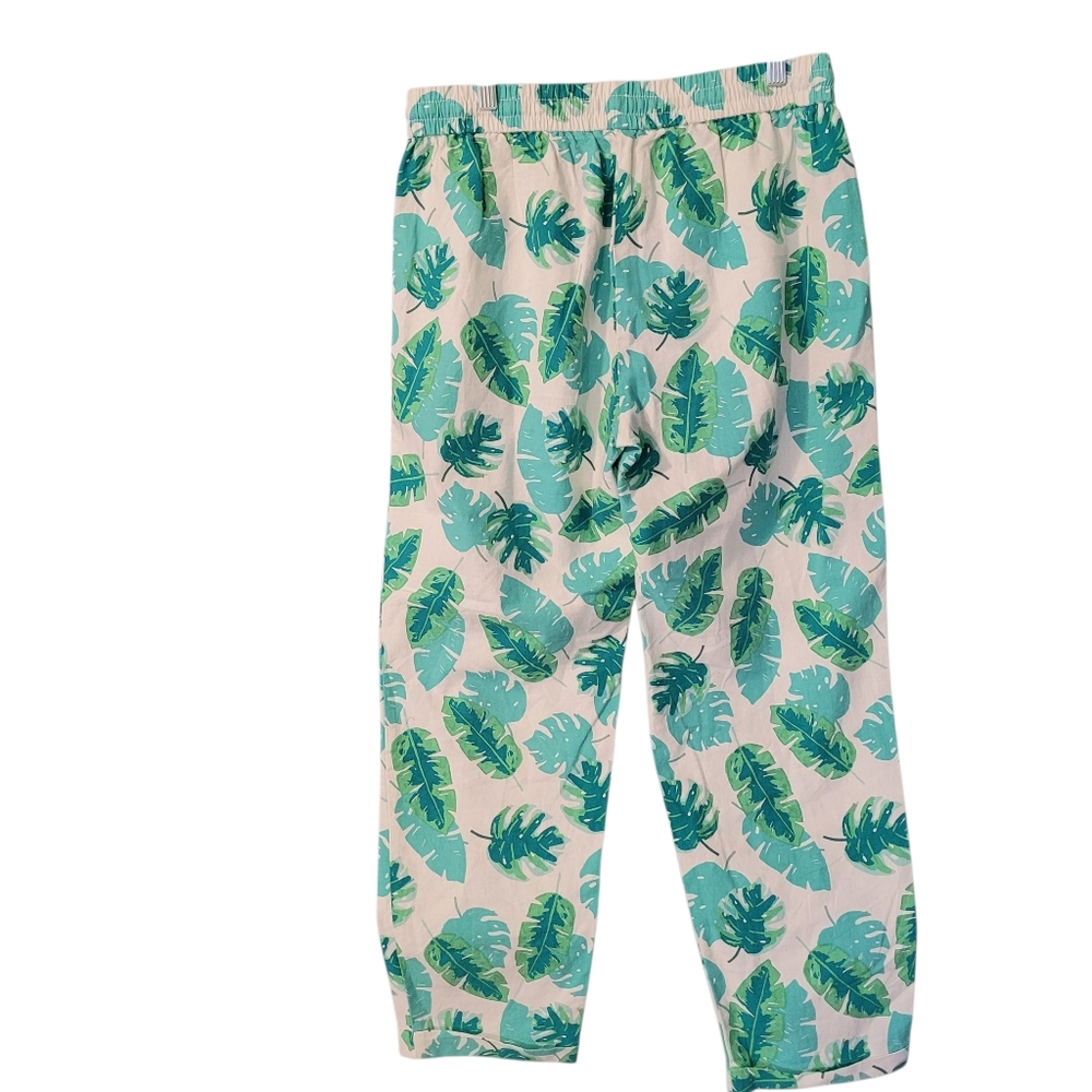 J. Crew linen blend palm leaf drawstring waist pants - 8.            G19 - Picture 4 of 8